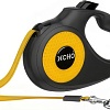 Поводок-рулетка XCHO Лента 5м (M, черный/оранжевый светоотражающий)