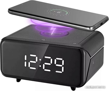 Настольные часы с беспроводной зарядкой Kitfort КТ-3353
