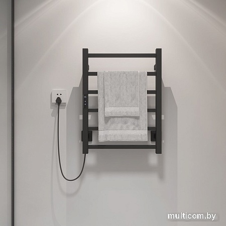 Полотенцесушитель Maxonor PL-TRE02-45-6-7 (черный, подключение слева)