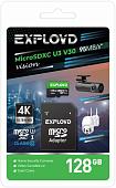 Карта памяти Exployd Vision microSDXC 128GB EX128GCSDXC10-U3-V30 (с адаптером)