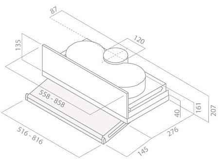 Кухонная вытяжка Elica Ciak Lux GR/A/L/56 [PRF0121068]