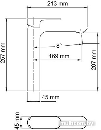 Смеситель Wasserkraft Dinkel 5803H