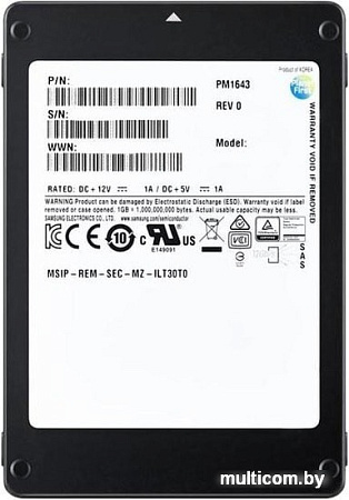 SSD Samsung PM1643a 3.84TB MZILT3T8HBLS