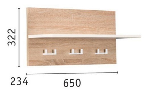 Вешалка для одежды Mobi Куба 10.123 (дуб сонома-белый премиум)