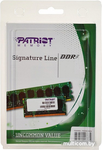 Оперативная память Patriot Signature Line 2x4GB DDR3 PC3-12800 [PSD38G1600KH]