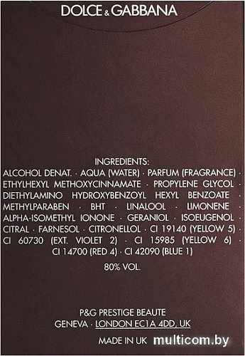 Dolce&Gabbana The One For Men EdT (30 мл)