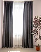 Комплект штор Decoretto Канвас серый КСГ-K111 3.25x2.5 м (графит, 2 шт)
