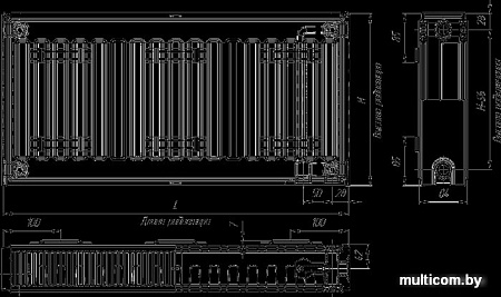 Радиатор Лидея ЛК 21-512 тип 21 500x1200