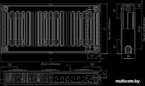 Радиатор Лидея ЛК 21-512 тип 21 500x1200