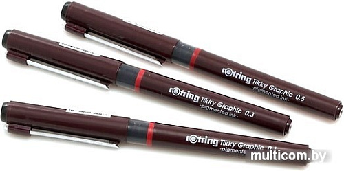 Ручка капиллярная Rotring Tikky Graphic 1904780 (3 шт, черный)