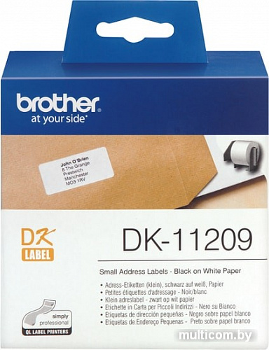 Самоклеящаяся термобумага Brother DK11209 (29x62 мм, 800 шт)