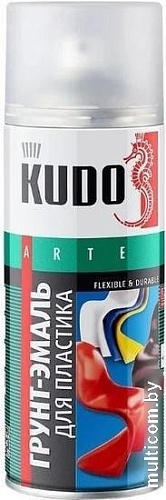 Эмаль Kudo Для пластика RAL 3020 (520мл, красный)
