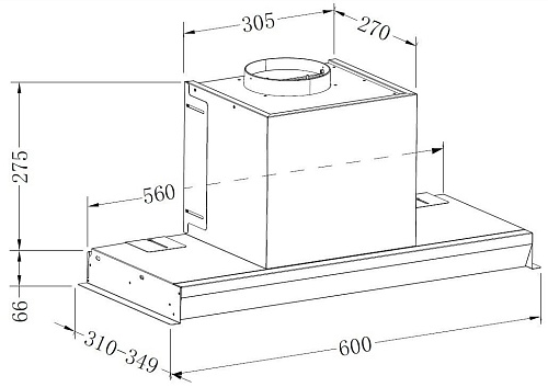 Кухонная вытяжка ZorG Aura 1260 60 S-GS (черный)