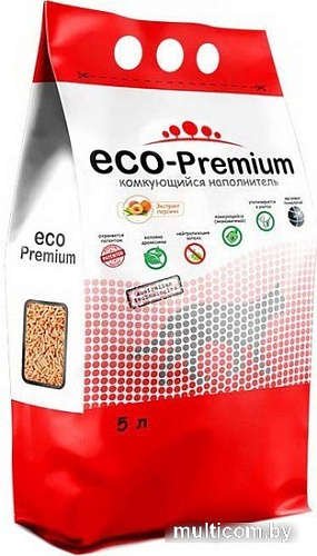 Наполнитель для туалета Eco-Premium с ароматом персика 5 л