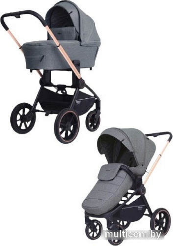 Универсальная коляска Rant MOWbaby Zoom PU (2 в 1, gold grey)