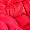 Кресло M-Group Кокос на подставке 11590406 (черный ротанг/красная подушка)