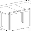 Кухонный стол Senira Кастусь 110-145x70 (дуб вотан/белый)