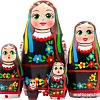 Развивающая игра Брестская Матрешка В украинской вышиванке (набор 5 шт)