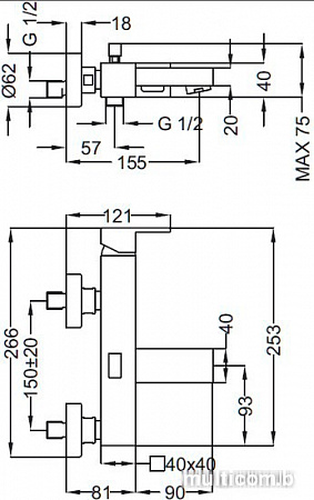 Смеситель Cezares Molveno-VM-01-Cr
