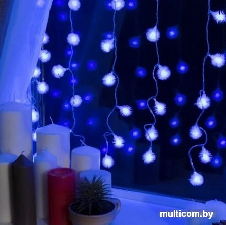 Световой дождь Luazon Занавес 360 LED 2х1.5 м 2361725 (синий)
