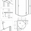 Душевой уголок Deante Abelia 90x90 KTA 057P (правая)