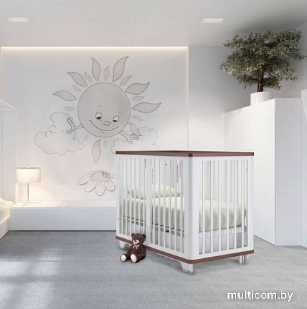 Кроватка-трансформер Nuovita Ferrara Swing 125x65 (белый)