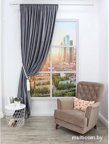 Штора Amore Mio RR PL T66-16 2x2.7 (серый)