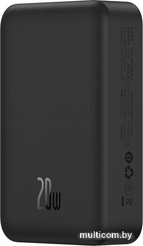 Внешний аккумулятор Baseus Magnetic Mini Wireless Fast Charge Power Bank 20W 20000mAh (черный)