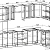 Готовая кухня Интерлиния Мила 1.68x3.0 правая без столешницы (ваниль/дуб венге)