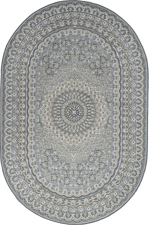 Ковер для жилой комнаты Merinos Cuba F399-OVAL-BLUE (1.5х2.3)
