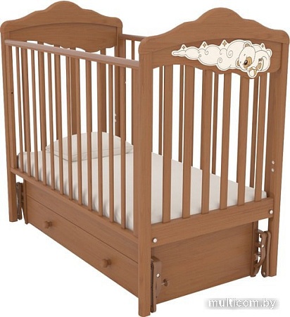 Классическая детская кроватка Angela Bella Изабель (универсальный маятник, вишня)