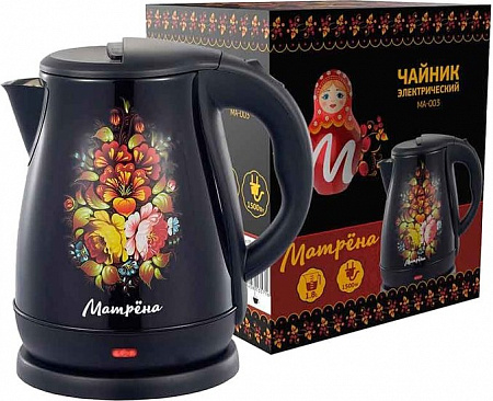 Электрочайник Матрена MA-003 (черный, хохлома)
