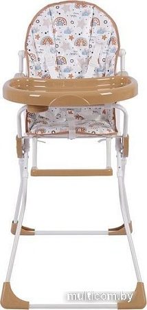 Высокий стульчик Baby Boom Радуга и звезды 0002485-09 (макиато)