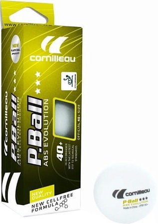 Мяч для настольного тенниса Cornilleau P-Ball ABS Evolution (3 звезды, 3 шт.)