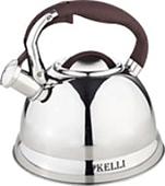 Чайник со свистком KELLI KL-4502 (коричневый)