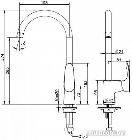 Смеситель Esko Delhi DL519
