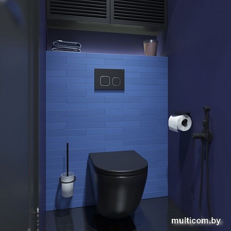 Панель смыва IDDIS Unisteel UNI04BCi77 (матовый черный)