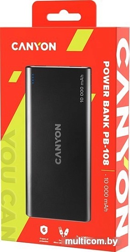 Внешний аккумулятор Canyon CNE-CPB1008B 10000mAh (черный)