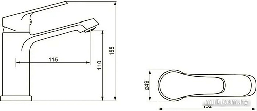 Смеситель Damixa Alder 640210300 (черный)