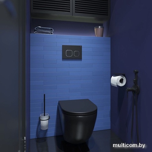 Панель смыва IDDIS Unisteel UNI04BCi77 (матовый черный)