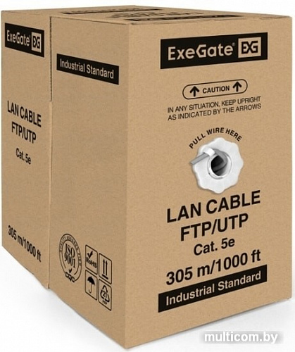 Кабель ExeGate UTP4-C5e-CU-S25-IN-PVC-GY-305 UTP