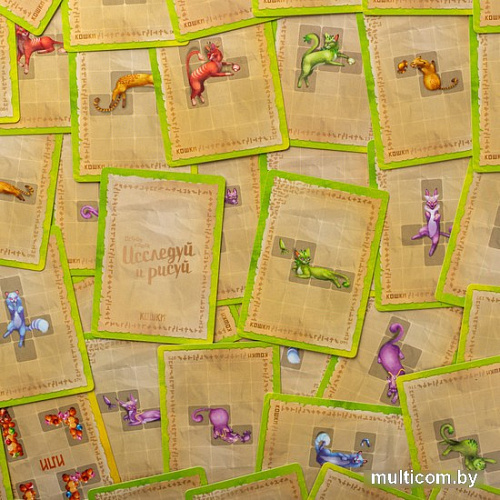 Настольная игра GaGa Games Остров Кошек: Исследуй и Рисуй