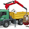 Bruder MAN TGS Truck with 3 glas recycling containers 03753