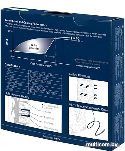 Вентилятор для корпуса Arctic F12 TC ACFAN00199A
