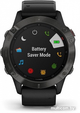 Умные часы Garmin Fenix 6 Sapphire (серый/черный)