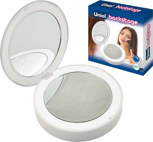 Косметическое зеркало Uniel ULK-F70 2AAA White UL-00007510