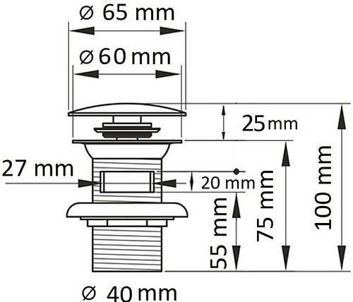 Донный клапан CeramaLux RD003