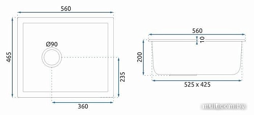 Кухонная мойка Rea ZLE-00110