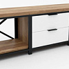 Тумба Hype Mebel Хельга 150x40 (черный-дуб галифакс натуральный)