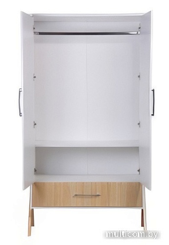 Шкаф распашной Polini Kids Porto 3100 0002573.162 (белый/дуб светлый)